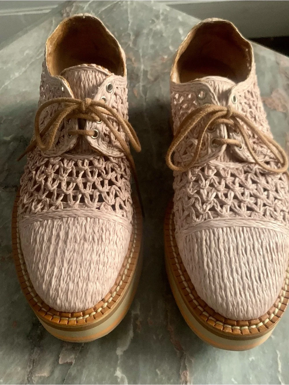 Clergerie - Borril platform Derby shoes. Pink. Size 37.5/7